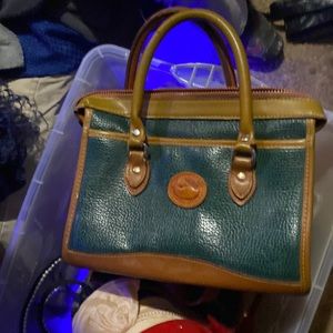 dooney and bourke blue and green purse